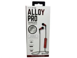 18 Bulk Hype Alloy Pro Bluetooth Stereo Earbuds With Mic In Assorted Colors