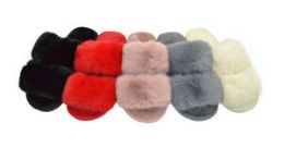 36 Wholesale Woman Faux Fur Fuzzy Comfy Soft Plush Open Toe Indoor Outdoor Spa Bedroom Slipper