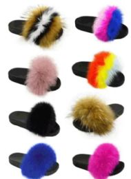 18 Pairs Girls Faux Fur Fuzzy Comfy Soft Plush Open Toe Indoor Outdoor Spa Bedroom Slipper In Assorted Color - Girls Slippers