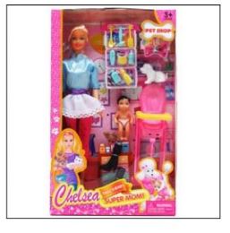 12 Wholesale 11.5-inch Emily Doll W/ Baby & Accessories In Window Box