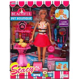12 Pieces 11.5" Stacy Doll W/ Pets & Access - Dolls