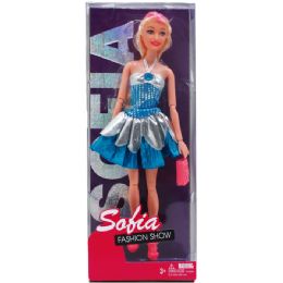 12 Wholesale 11.5" Bendable Sofia Doll W/ Accss In Window Box, 2 Assrt
