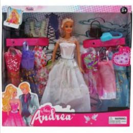12 of 11.5" Wedding Doll W/6 Xtra Oufits & Accss