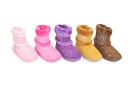 48 Pairs Girls Boots Assorted Color And Size - Girls Boots