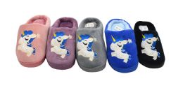 36 Wholesale Girls Unicorn Slippers Comfy Warm Kids Winter Lightweight Indoor Cute Home Shoes