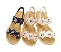 24 Wholesale Girls Sandals Cute Open Toe Flats Dress Sandals Summer Shoes