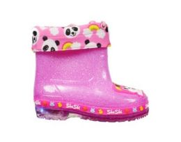 16 Pairs Girl's Panda Bear Waterproof Rain Boot - Girls Boots