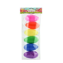 48 Wholesale Easter Egg Solid Color 6 Count 3.5