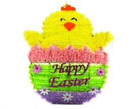 36 Bulk Easter Tinsel Chick Wall Decoration