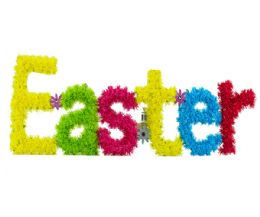36 Wholesale Tinsel Easter Wall Decoration