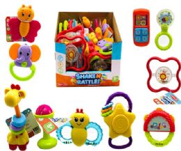 4 Sets Rattles 10 Assorted Styles In 30 Piece Set - Baby Toys