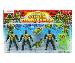 36 Pieces 4 Piece Ninja Fighters With 2 Dino 3 Assorted - Action Figures & Robots