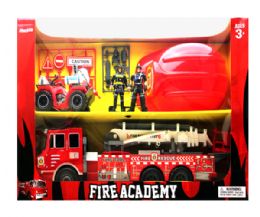 3 Wholesale 7 Pieces Fire Engine Play Set With 19 Inch Fire Engine Truck