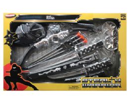 6 Pieces 14 Pieces Ninja Play Set In Open Blister Box - Toy Weapons