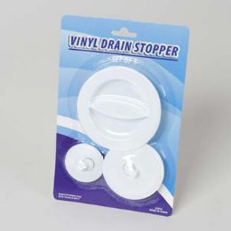 72 Wholesale Drain Stopper 3pc Set Vinyl