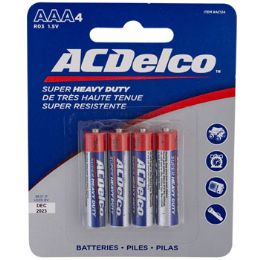 48 pieces Batteries Aaa 4pk Heavy Duty Ac Delco On Blister Card - Batteries