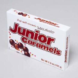 72 pieces Candy Junior Caramel Theater Box 3.6oz Floor Display - Food & Beverage
