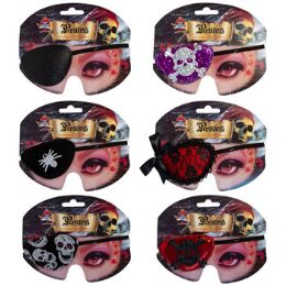 36 pieces Eyepatch 6ast Costume Accessory Polyester/illus Backer/opp Bag - Personal Care Items