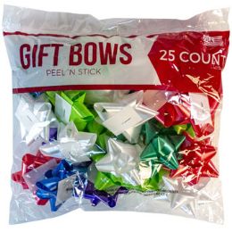 48 Pieces Bows Christmas 25 Peel N Stick - Bows & Ribbons