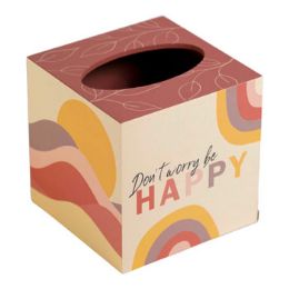 12 Wholesale Tissue Box Happy Rainbow