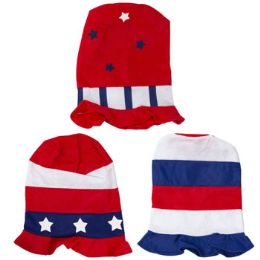 24 pieces Tophat Patriotic Felt Oversize - 4th Of July