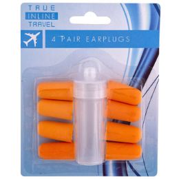 48 pieces Earplug Soft Foam 4pairs W/carry Case/12pc Mdsg Strip Hba Blister Card - Personal Care Items