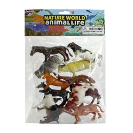 48 Wholesale 12 Pieces 5 Inch Farm Animal In Pvc Bag With Header
