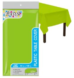 48 Wholesale Heavy Duty Plastic Table Cover In Lime 54x108