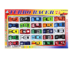 36 Wholesale 25 Pieces 3.5 Inch Die Cast Racing Car In Window Box