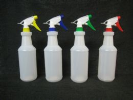 48 Wholesale Plastic Spray Bottle 32 Oz Asst Colors