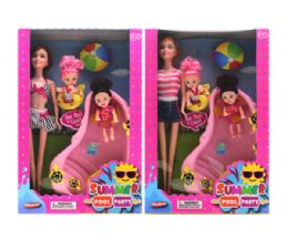 6 Wholesale Summer Pool Party 11.5 Fashion Doll With 10 Accessories