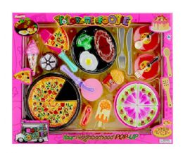 6 Wholesale 30 Piece Food Play Set Cake Pizza Cutting Steak