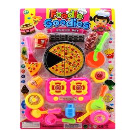 12 Pieces 24 Pieces Pizza Play Set On Card - Girls Toys