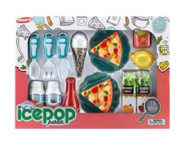 6 Pieces 15 Pieces Pizza Play Set In Open Blister Box - Girls Toys