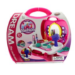 6 Pieces 21 Pieces Beauty Play Set In Plastic Suitcase - Girls Toys
