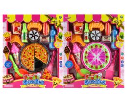 12 Wholesale 2 Assorted 17-19 Pieces Pizza Play Set