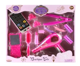 12 Pieces 13 Pieces Beauty Play Set With Hair Dryer In Open Blister - Girls Toys
