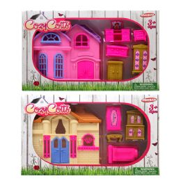 12 Pieces Cozy Cotts 5 Pieces Doll House In Window Box - Dolls