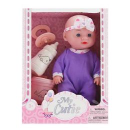 12 Wholesale My Cutie - 10 Inch Baby Doll Including Pacifier Milk And Tippee Cup
