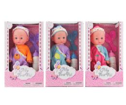 24 Wholesale My First Pal 3 Assorted 11 Inch Hard Body Doll With Milk Bottle