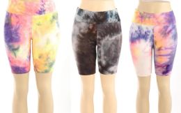 48 Wholesale Tie Dye Shorts For Women Workout