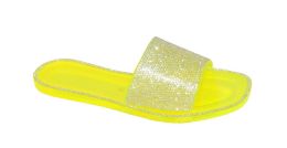 12 Wholesale Jelly Sandals For Women In Yellow Size 5-10