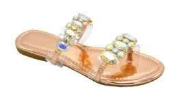 12 Wholesale Jelly Sandals For Women In Champagne Color // Size 5-10