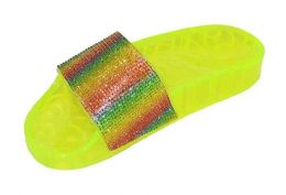 12 Wholesale Jelly Slippers For Women In Yellow Size 6-10