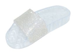12 Pairs Jelly Slippers For Women In Clear Size 5-10 - Women's Slippers