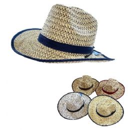 24 Pieces Wholesale Straw Cowboy Hat - Cowboy & Boonie Hat