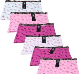 48 Wholesale Women Cotton Panties Graphic Print Size S