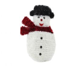 48 Bulk Christmas Decoration Snowman With Scarf