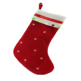 72 Pieces Christmas Stocking With Emblem Cross Stars And Snowflake - Christmas Decorations