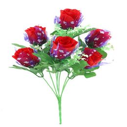 240 Wholesale Artificial Rose Bundle 7 Head With Love Print